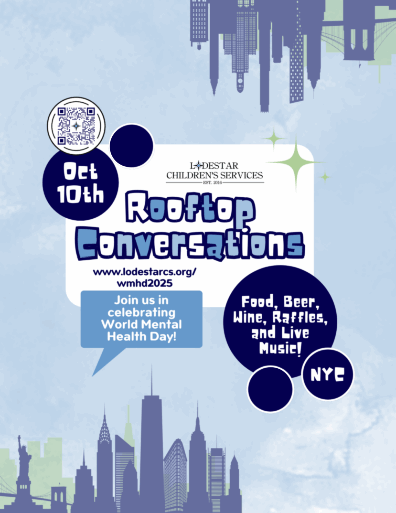 Rooftop Conversations event flyer for October 10, 2025.